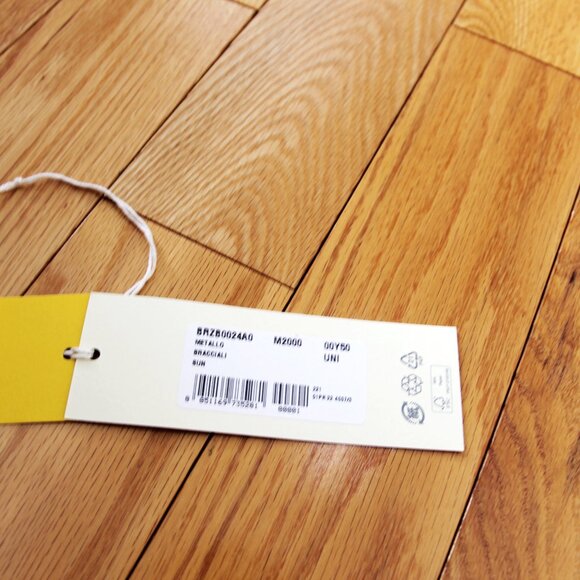 BNWT AW22 MARNI LOGO PLAQUE ROPE BRACELET YELLOW - Picture 3 of 5